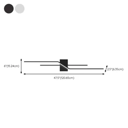 Modern Black Linear Acrylic 5-Light Wall Sconce Remote Control Image - 13