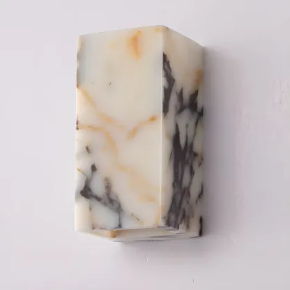 Modern White Stone Minimalist Rectangle LED Wall Light