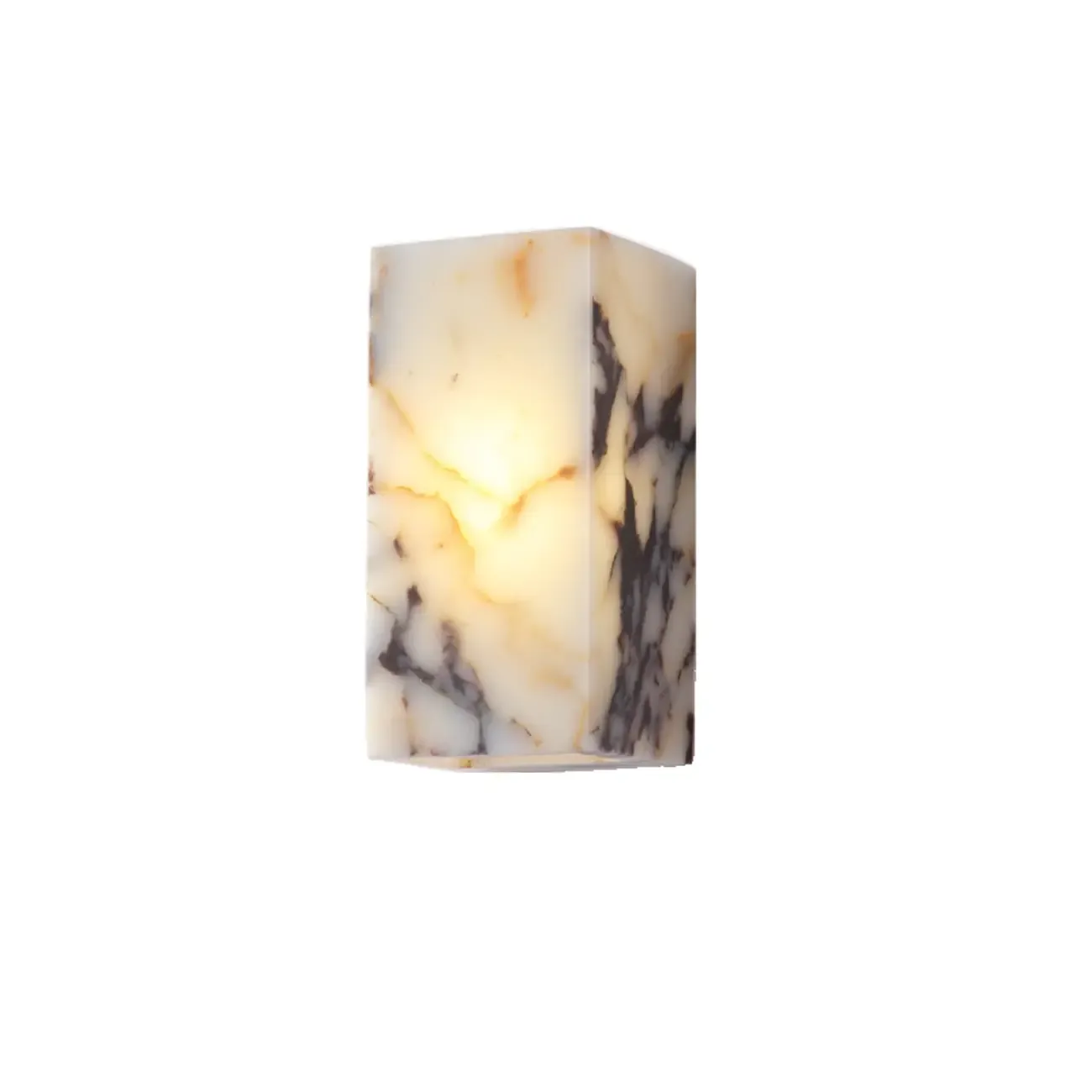Modern White Stone Minimalist Rectangle LED Wall Light