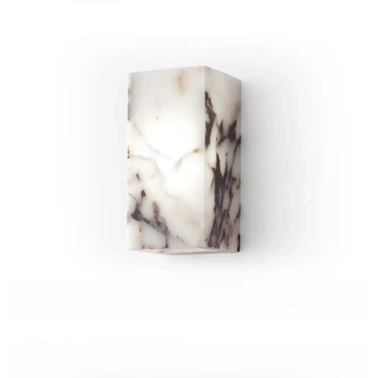 Modern White Stone Minimalist Rectangle LED Wall Light