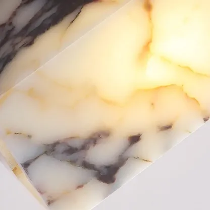 Modern White Stone Minimalist Rectangle LED Wall Light