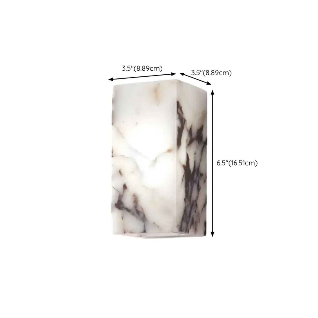 Modern White Stone Minimalist Rectangle LED Wall Light | homeyfad