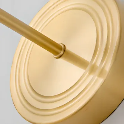 Modern Gold Wall Sconce with Vitreous Shade Image - 9