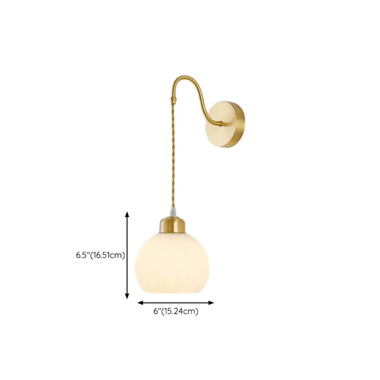 Modern Brass Wall Sconce with Dual Vitreous Bowl Shades Image - 16