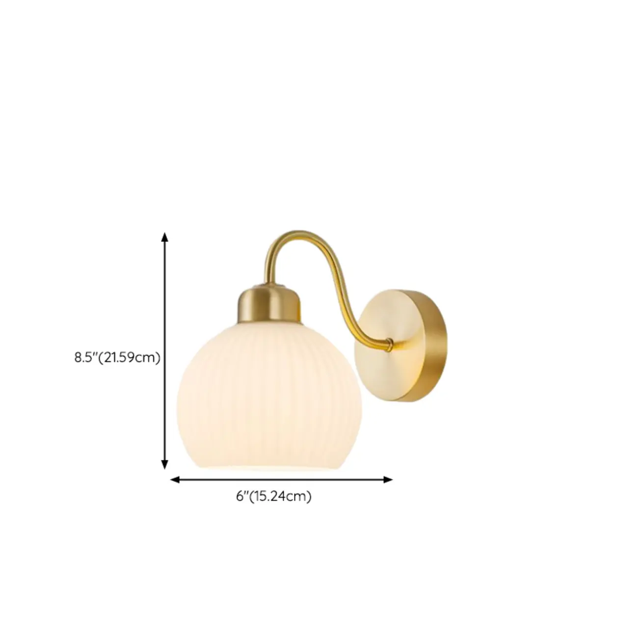 Modern Brass Wall Sconce with Dual Vitreous Bowl Shades Image - 17 | homeyfad