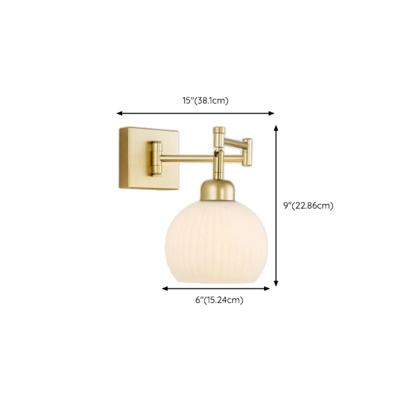 Modern Brass Wall Sconce with Dual Vitreous Bowl Shades Image - 18 | homeyfad