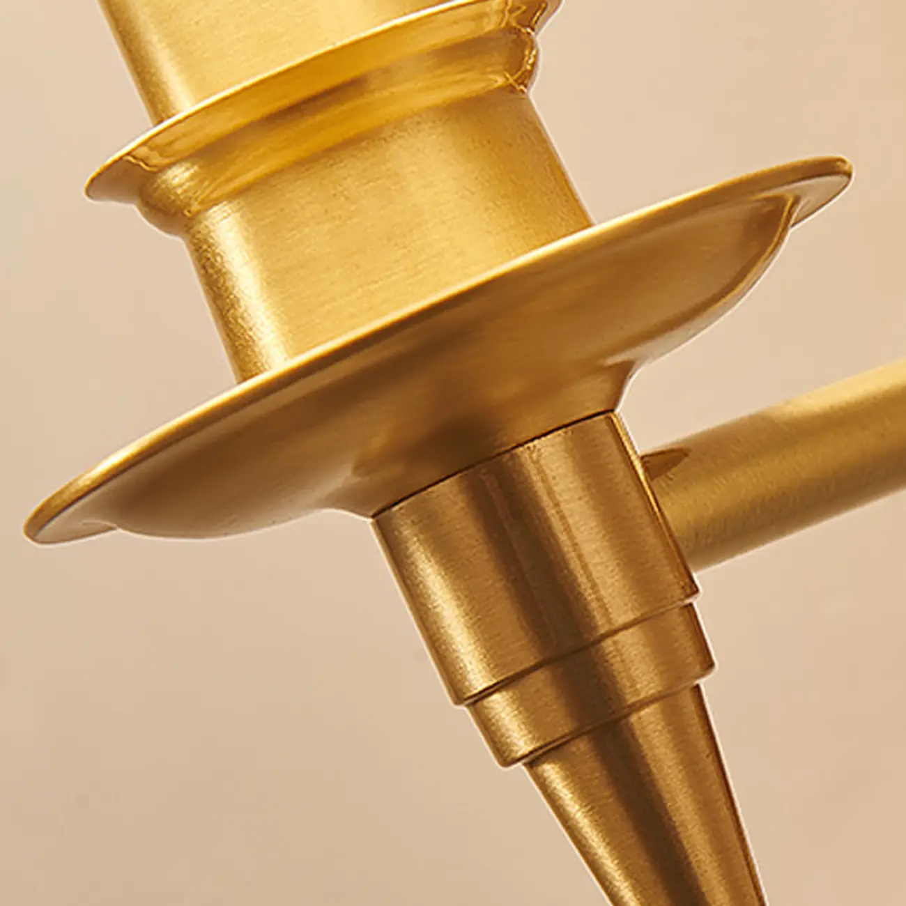 Traditional White Fabric Shade Golden Wall Sconce Image - 10 | homeyfad