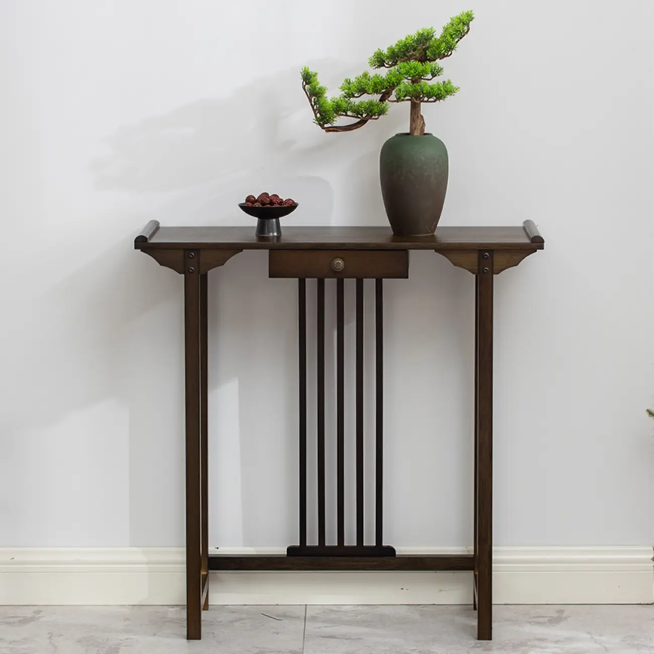 Narrow Wood Entryway Console Table with Single Drawer Image - 1 | homeyfad