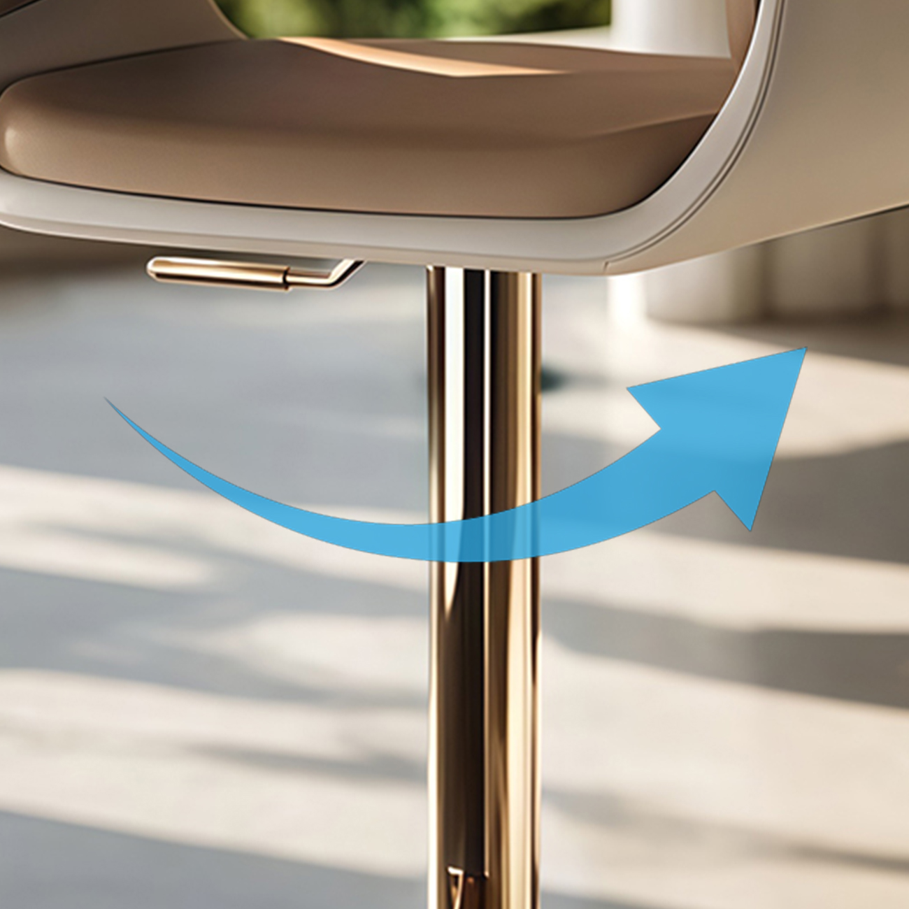 Brown Swivel Genuine Leather Counter Stools with Backs | homeyfad