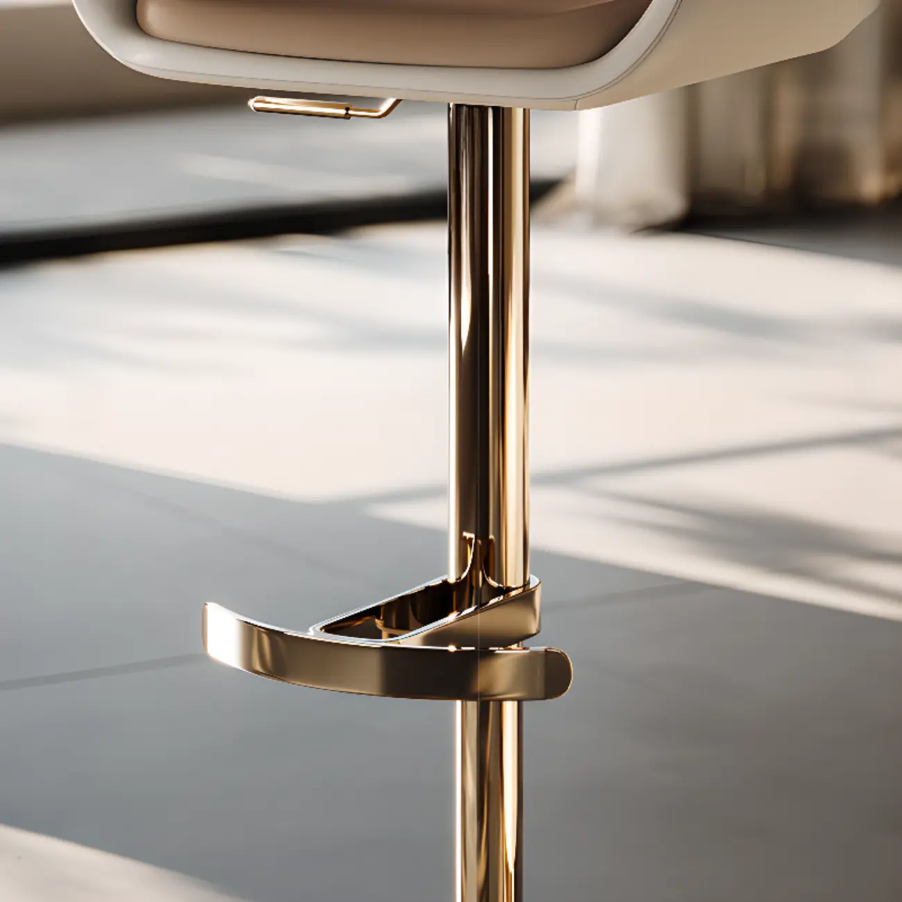 Adjustable Brown Leather Bucket Swivel Counter Bar Stools Image - 8 | homeyfad