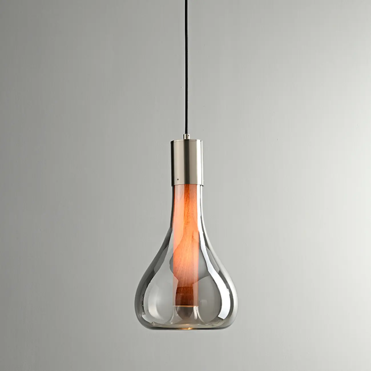 Small Minimalist Glass Round Hanging Cord Pendant Light  Image - 1 | homeyfad