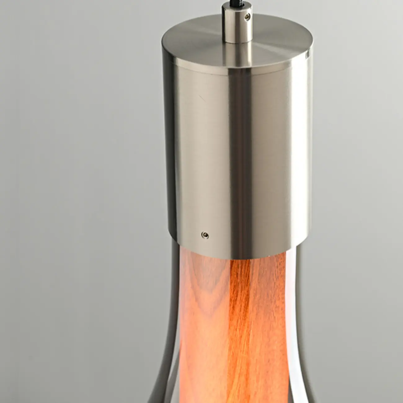 Small Minimalist Glass Round Hanging Cord Pendant Light  Image - 6 | homeyfad