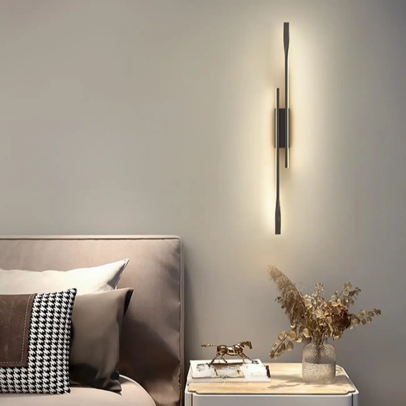Modern Linear Wall Sconce with Silica Gel Shade Image - 1 | homeyfad