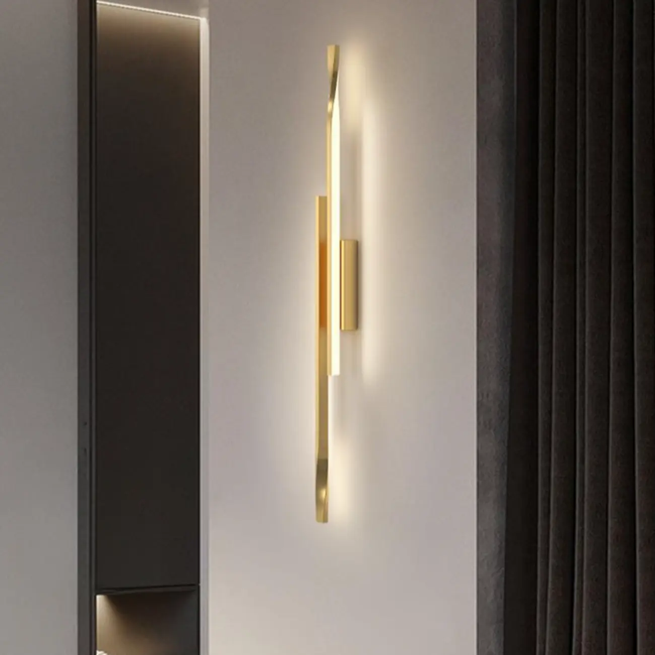 Modern Linear Wall Sconce with Silica Gel Shade Image - 6 | homeyfad