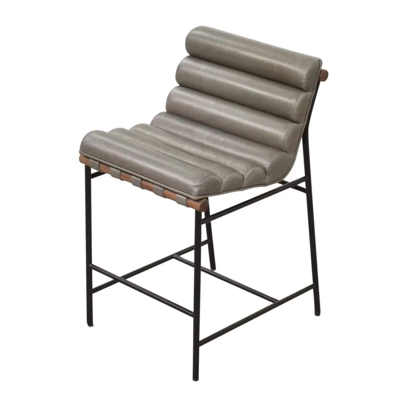 Modern Upholstered Counter Stool with Metal Frame Image - 8 | homeyfad