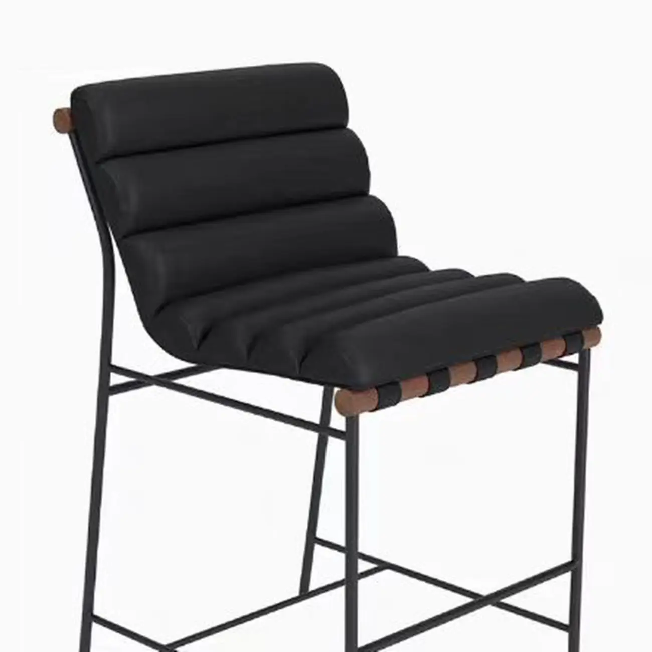 Modern Upholstered Counter Stool with Metal Frame Image - 12 | homeyfad