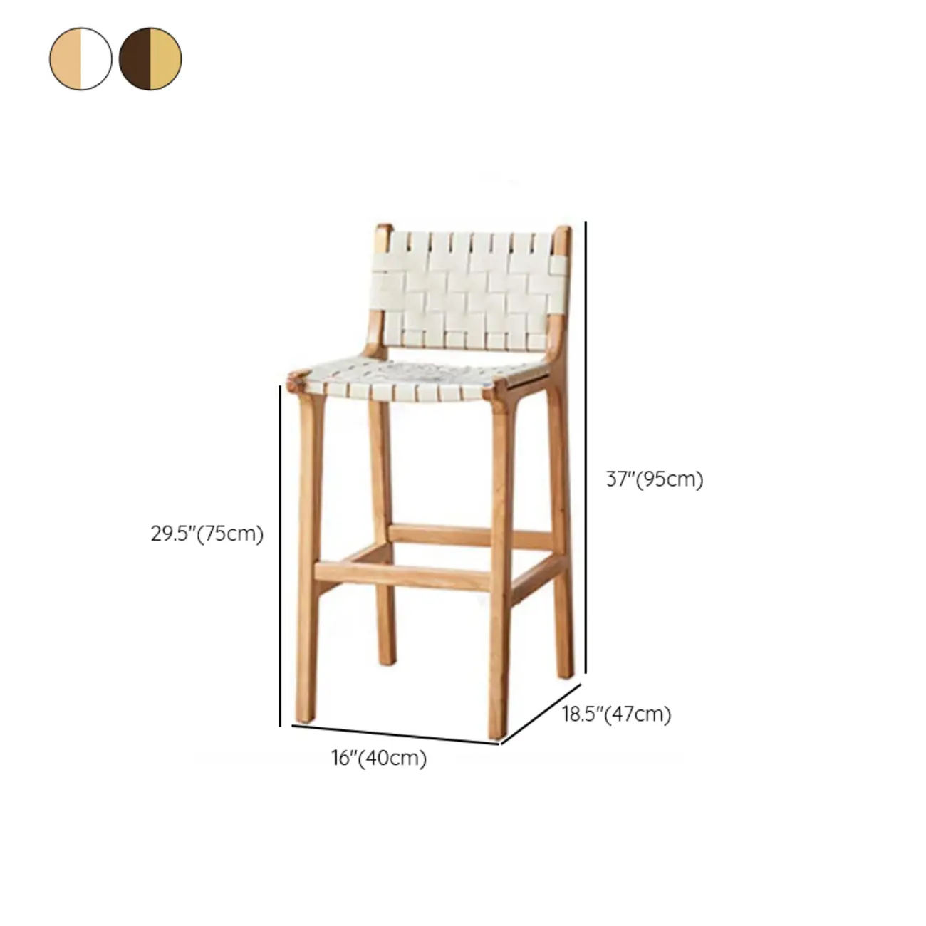 Rustic Wooden Woven Elegant Swivel Adjustable Bar Stool Image - 18 | homeyfad