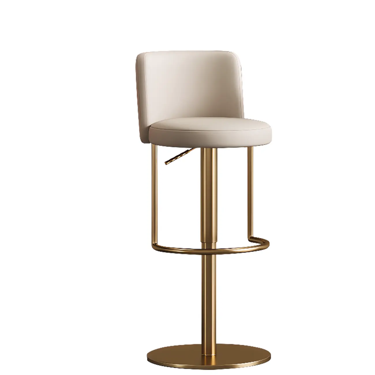 Modern Stainless Steel Swivel Bar Stool Adjustable Height Image - 8 | homeyfad