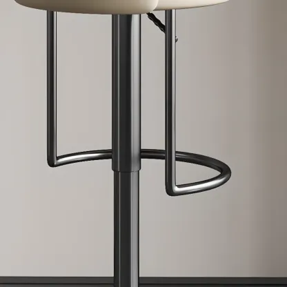 Modern Stainless Steel Swivel Bar Stool Adjustable Height Image - 4