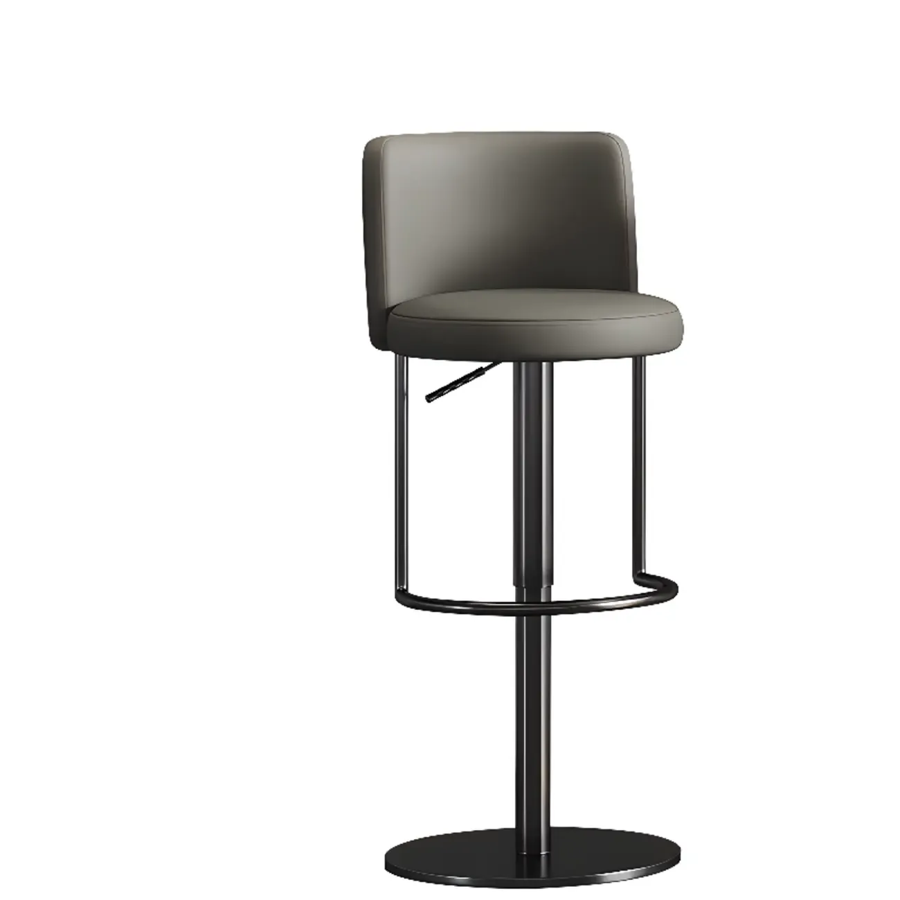 Modern Stainless Steel Swivel Bar Stool Adjustable Height Image - 9