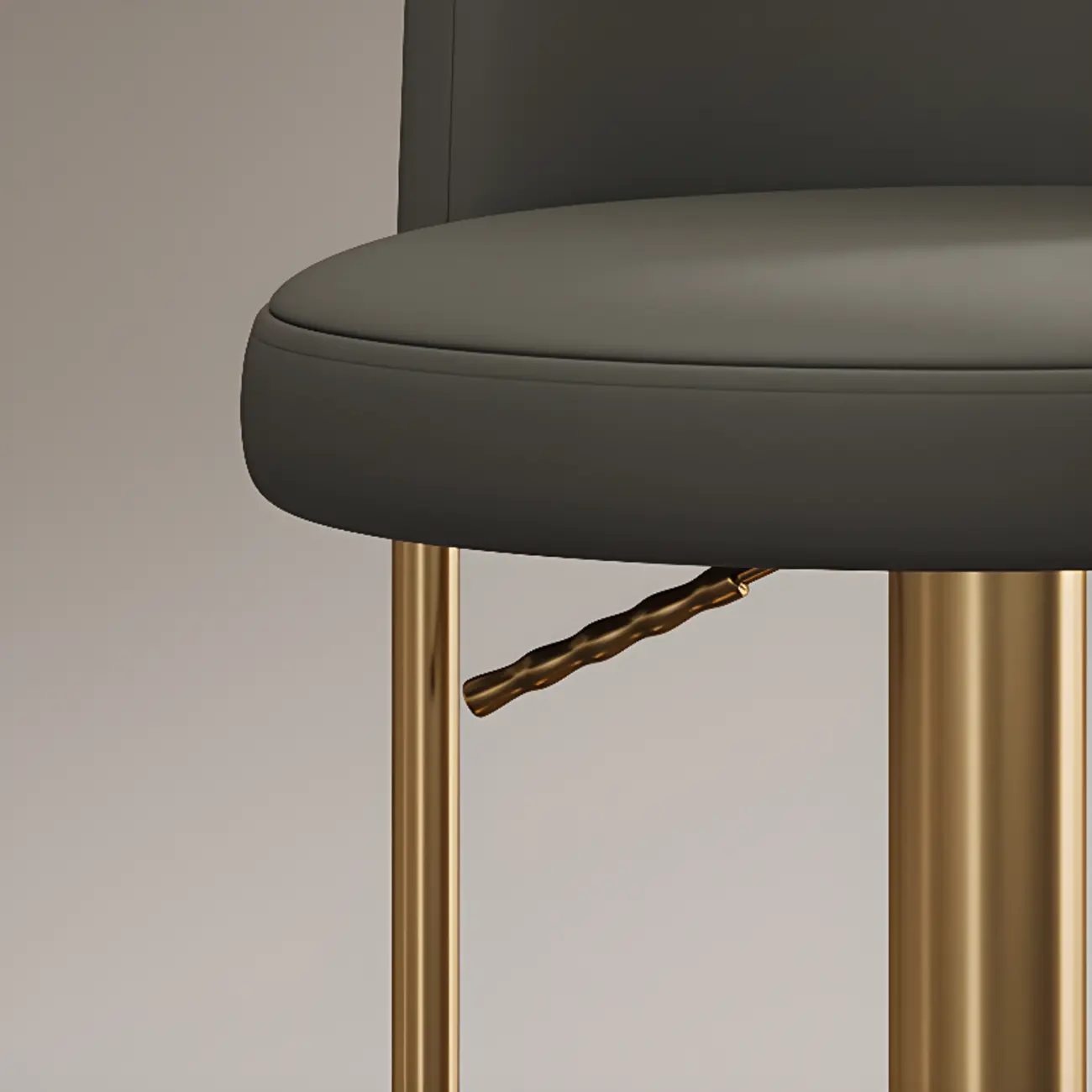 Modern Stainless Steel Swivel Bar Stool Adjustable Height Image - 3 | homeyfad