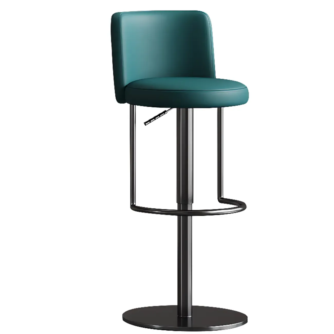 Modern Stainless Steel Swivel Bar Stool Adjustable Height Image - 15