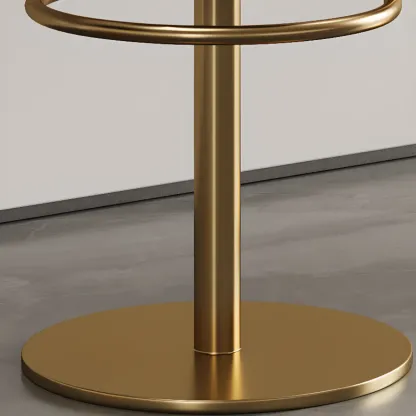 Modern Stainless Steel Swivel Bar Stool Adjustable Height Image - 5