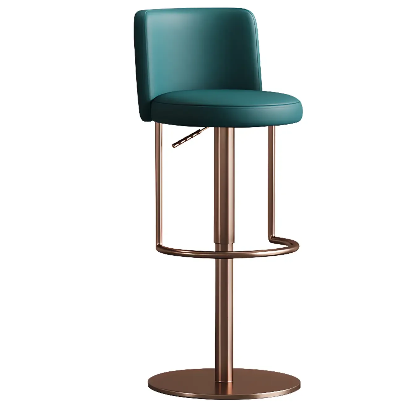 Modern Stainless Steel Swivel Bar Stool Adjustable Height Image - 16