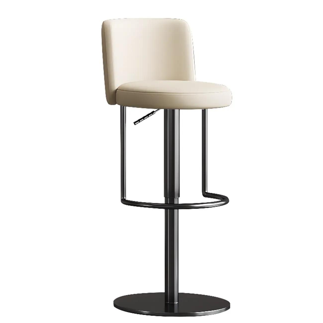 Modern Stainless Steel Swivel Bar Stool Adjustable Height Image - 14