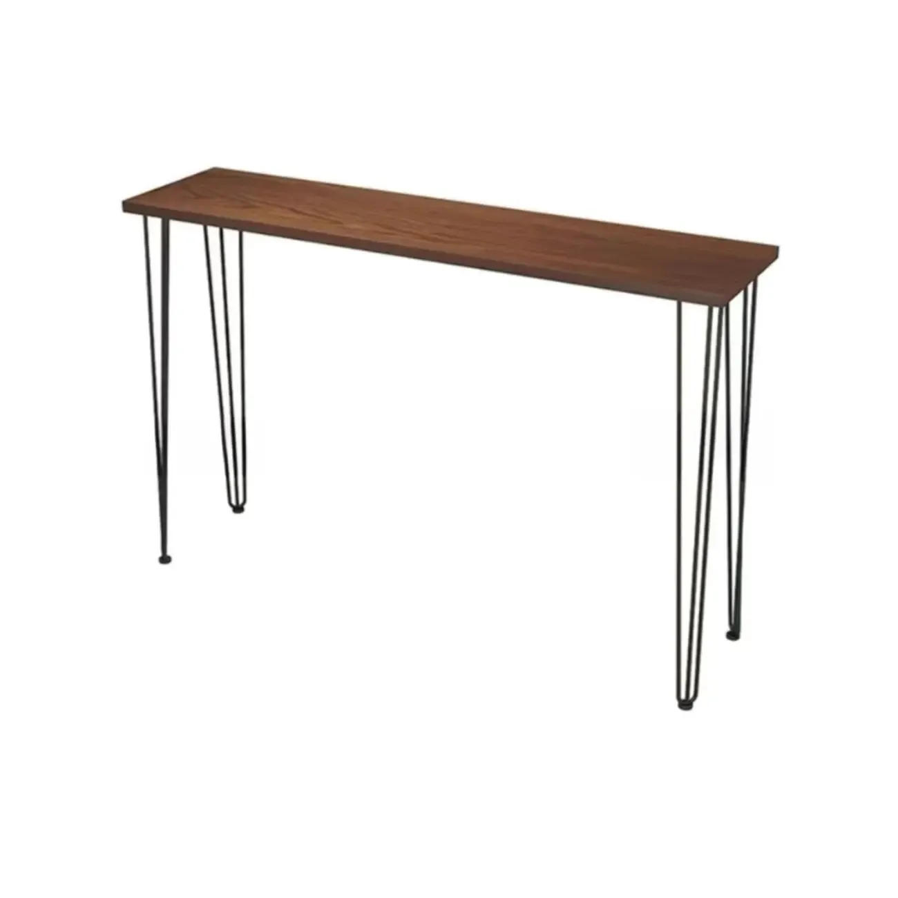 Modern Cocoa Wooden Steel Hairpin Legs Bar Tables Image - 2