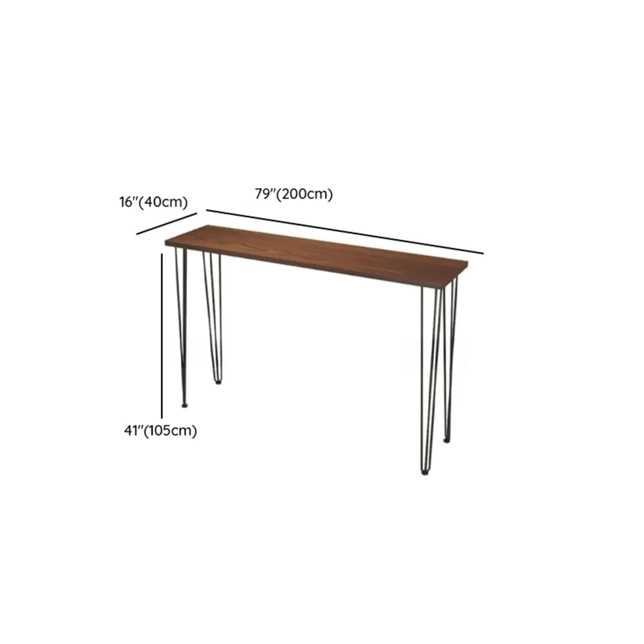Modern Cocoa Wooden Steel Hairpin Legs Bar Tables Image - 14 | homeyfad