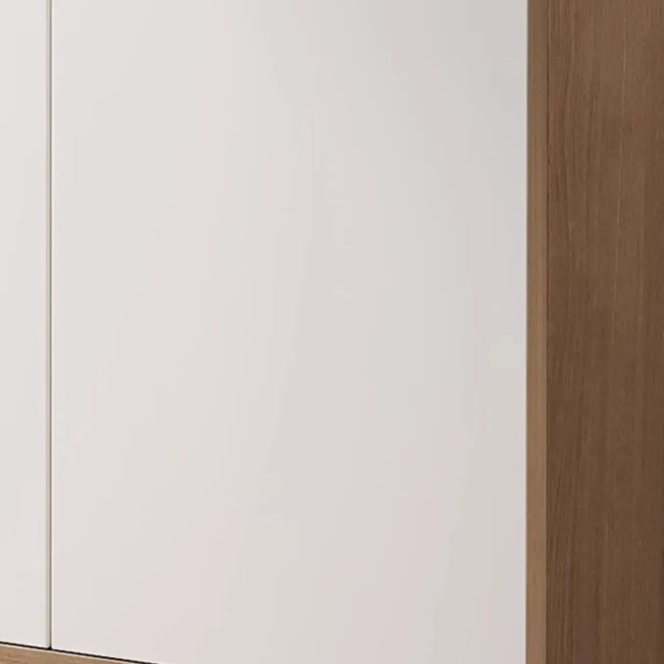 Large Wood Glass Doors Cabinet Sideboard with Hutch Top Image - 9