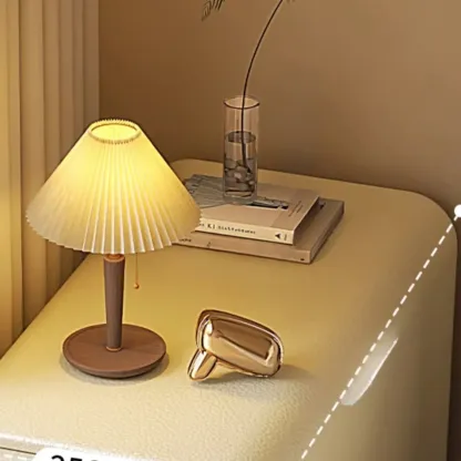 Trendy Narrow Wooden Sleek Edge 2-Drawer Nightstand Image - 11