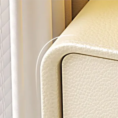 Trendy Narrow Wooden Sleek Edge 2-Drawer Nightstand Image - 3