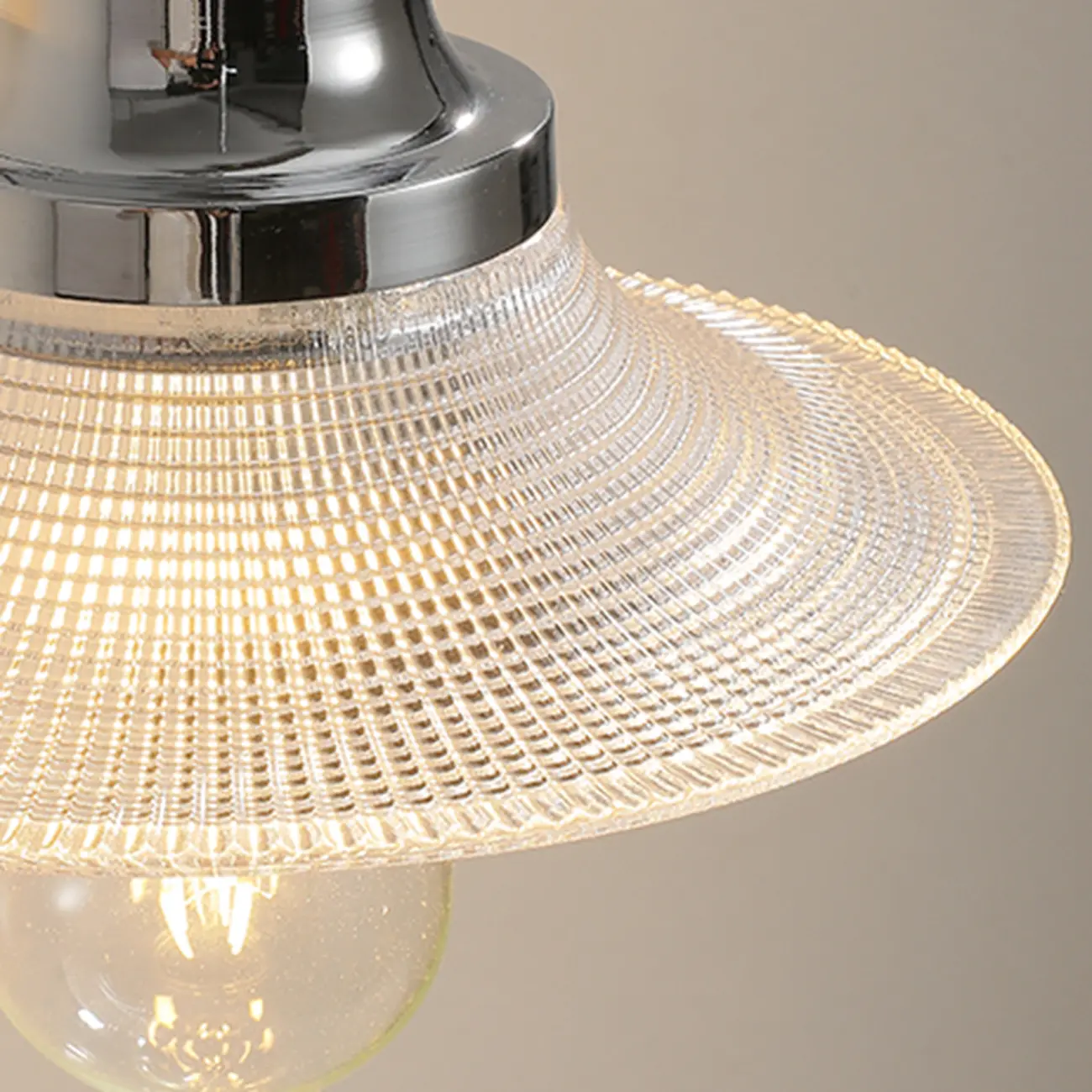 Modern Silver Wall Sconce with Glass Shade Image - 4 | homeyfad