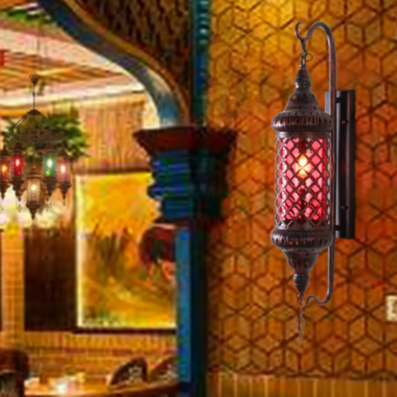 Mid-Century Vintage Metal and Glass Rust Wall Sconce Image - 4 | homeyfad