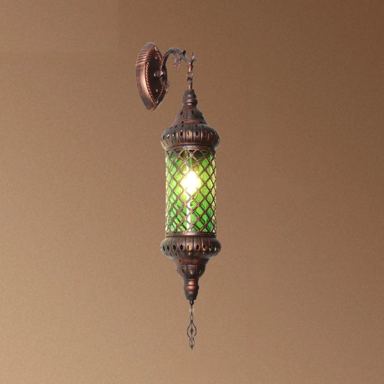 Mid-Century Vintage Metal and Glass Rust Wall Sconce Image - 11 | homeyfad