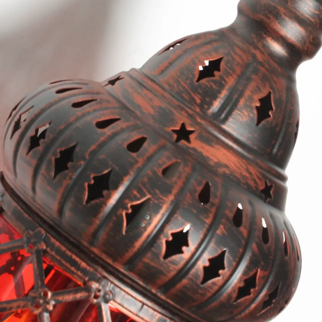 Mid-Century Vintage Metal and Glass Rust Wall Sconce Image - 12 | homeyfad