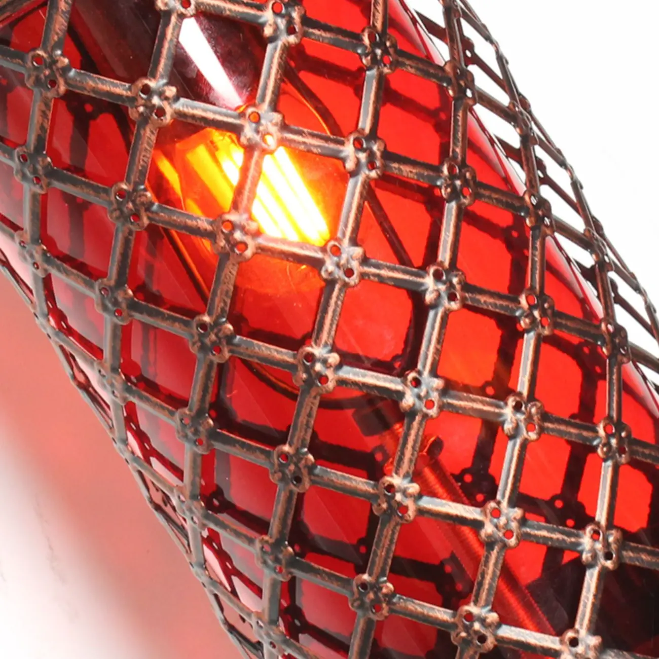 Mid-Century Vintage Metal and Glass Rust Wall Sconce Image - 14 | homeyfad