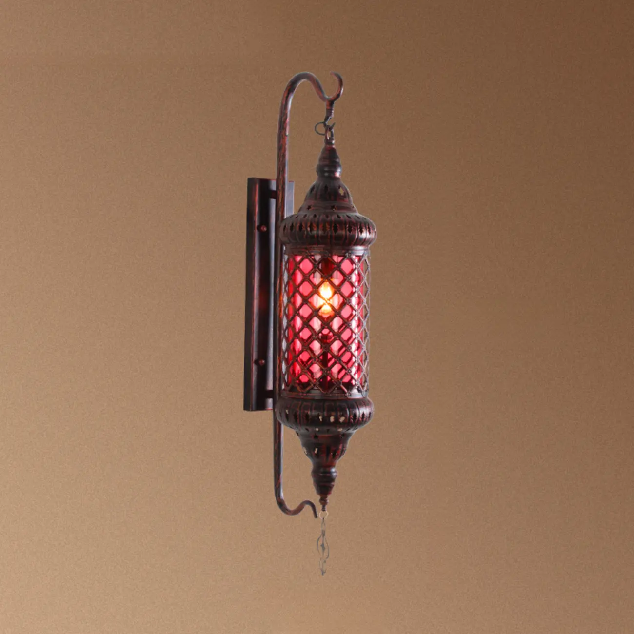 Mid-Century Vintage Metal and Glass Rust Wall Sconce Image - 18 | homeyfad