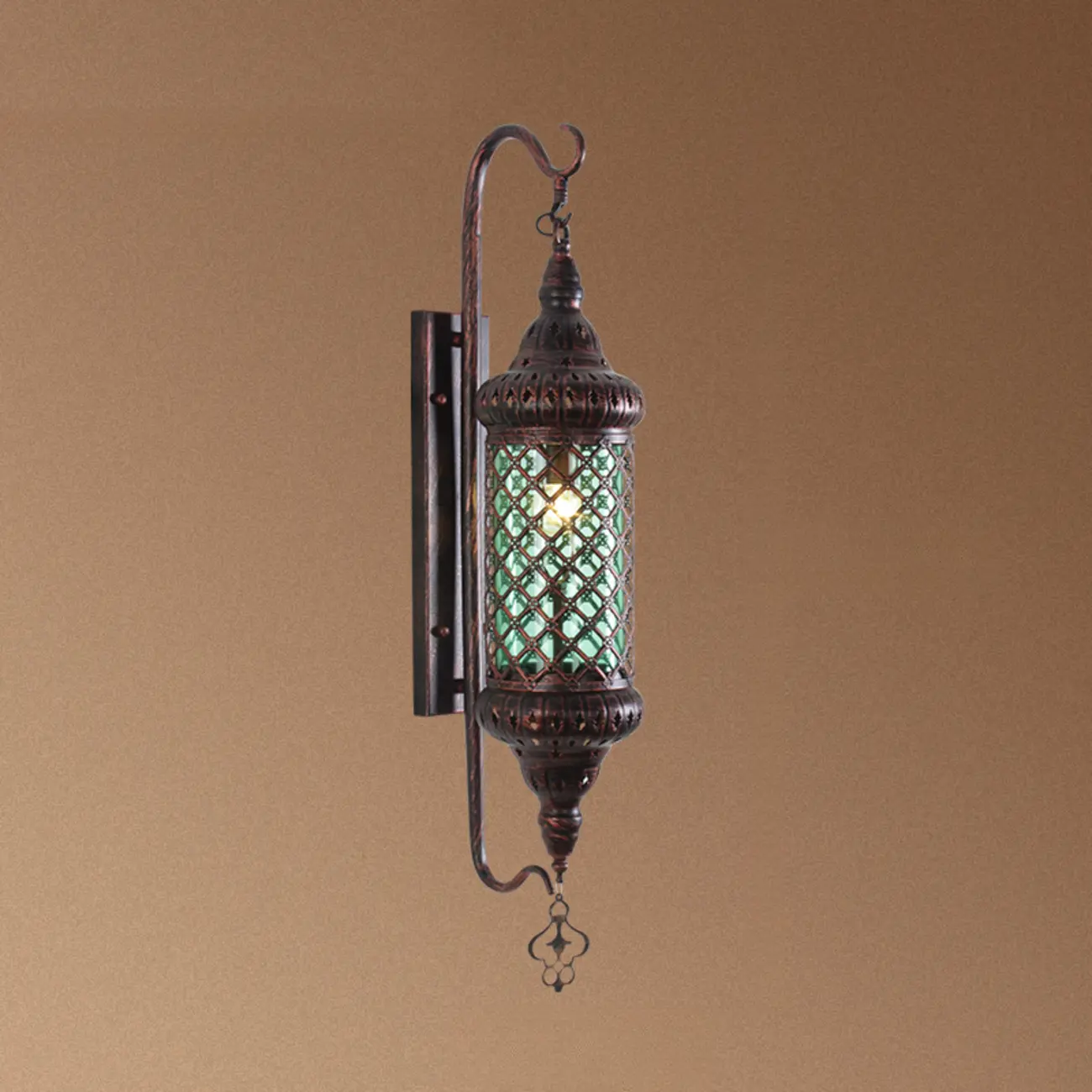 Mid-Century Vintage Metal and Glass Rust Wall Sconce Image - 19 | homeyfad