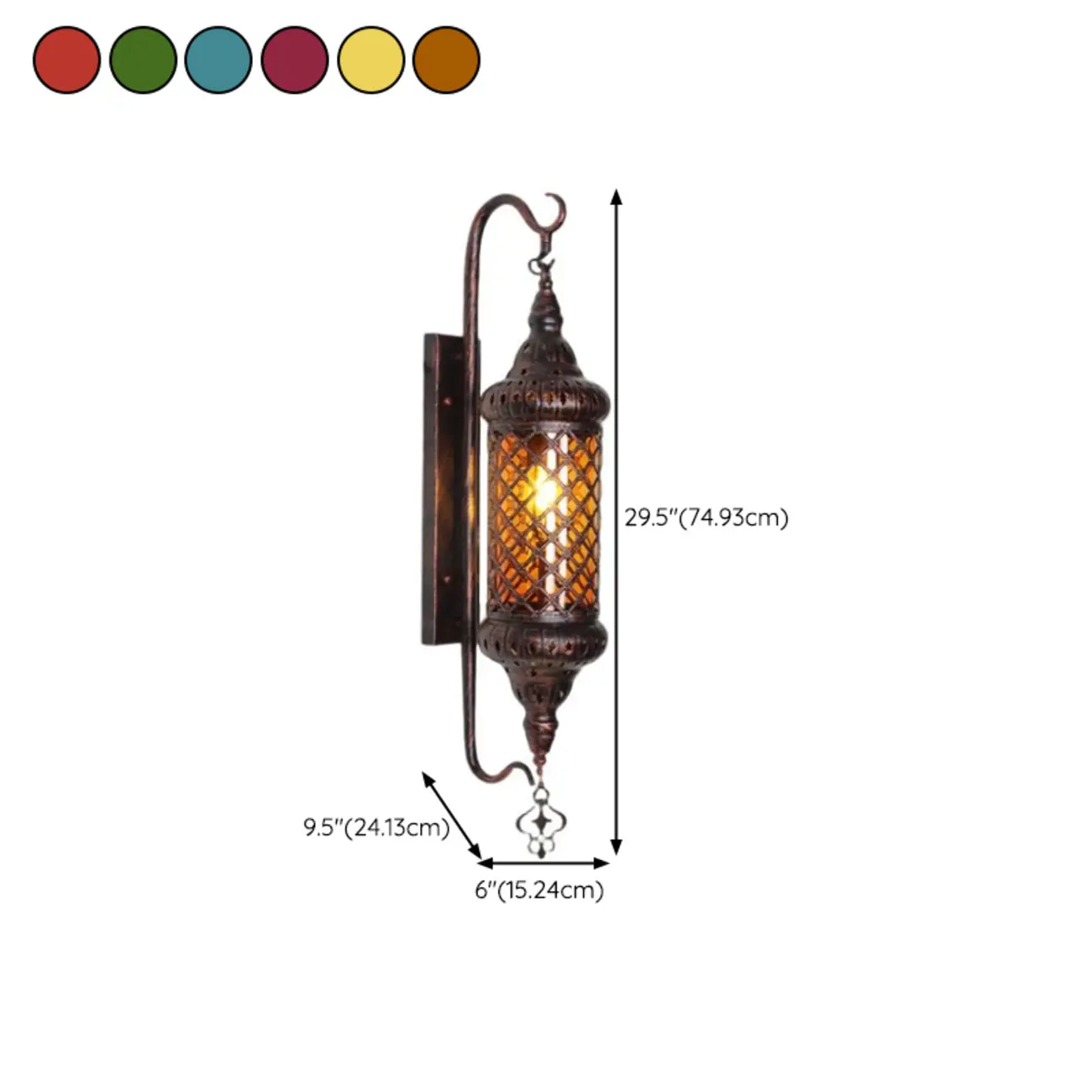 Mid-Century Vintage Metal and Glass Rust Wall Sconce Image - 22 | homeyfad