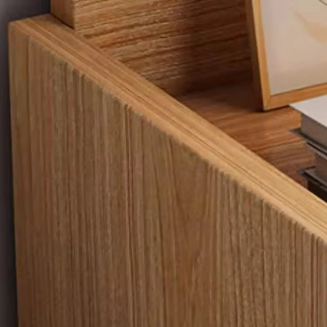 Modern Wooden Three-layer Bedside Table with Lamp Shelf Image - 14 | homeyfad