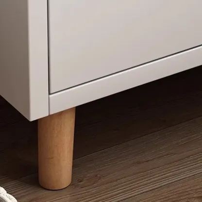 Modern Wooden Three-layer Bedside Table with Lamp Shelf Image - 11