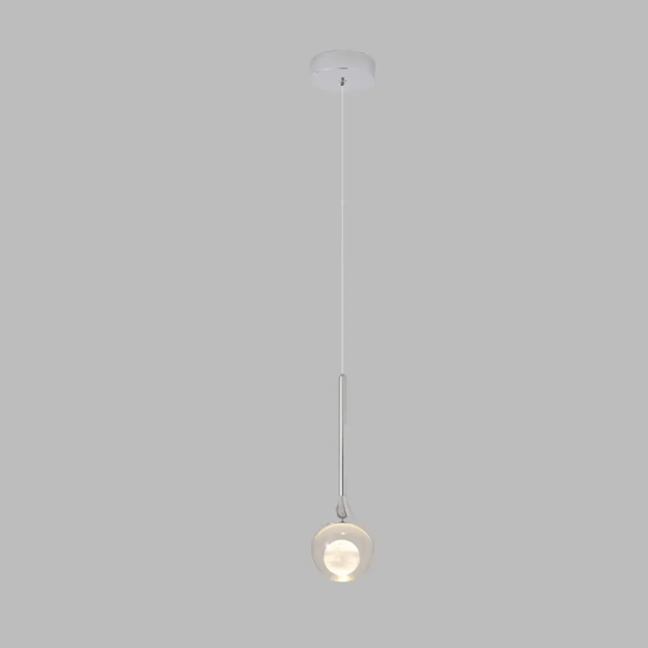 Modern Globe Crystal Pendant Light Dimmable & Adjustable  Image - 5