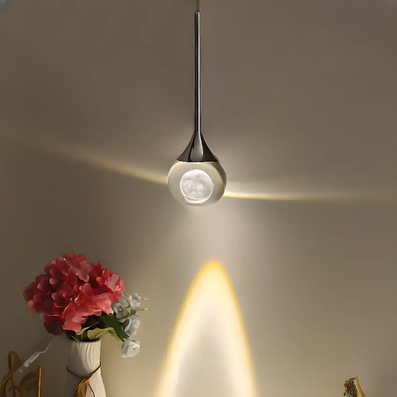 Modern Globe Crystal Pendant Light Dimmable & Adjustable  Image - 3