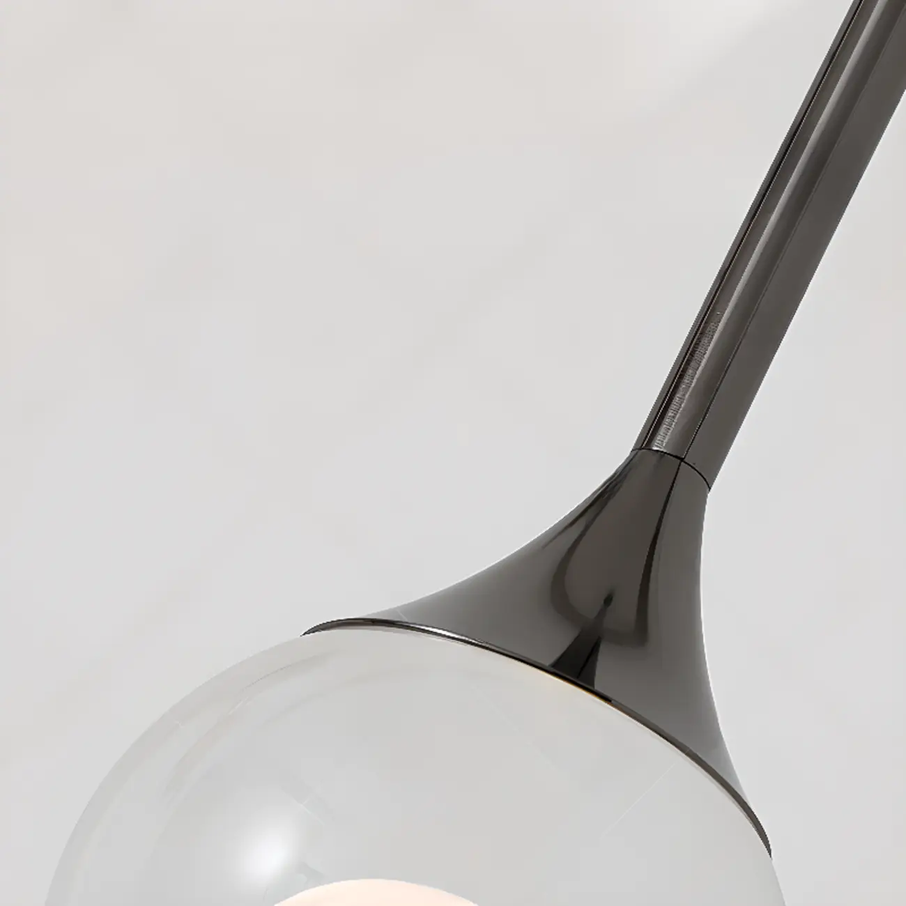 Minimalist Clear Crystal Globe Metal Pendant Light Image - 12 | homeyfad