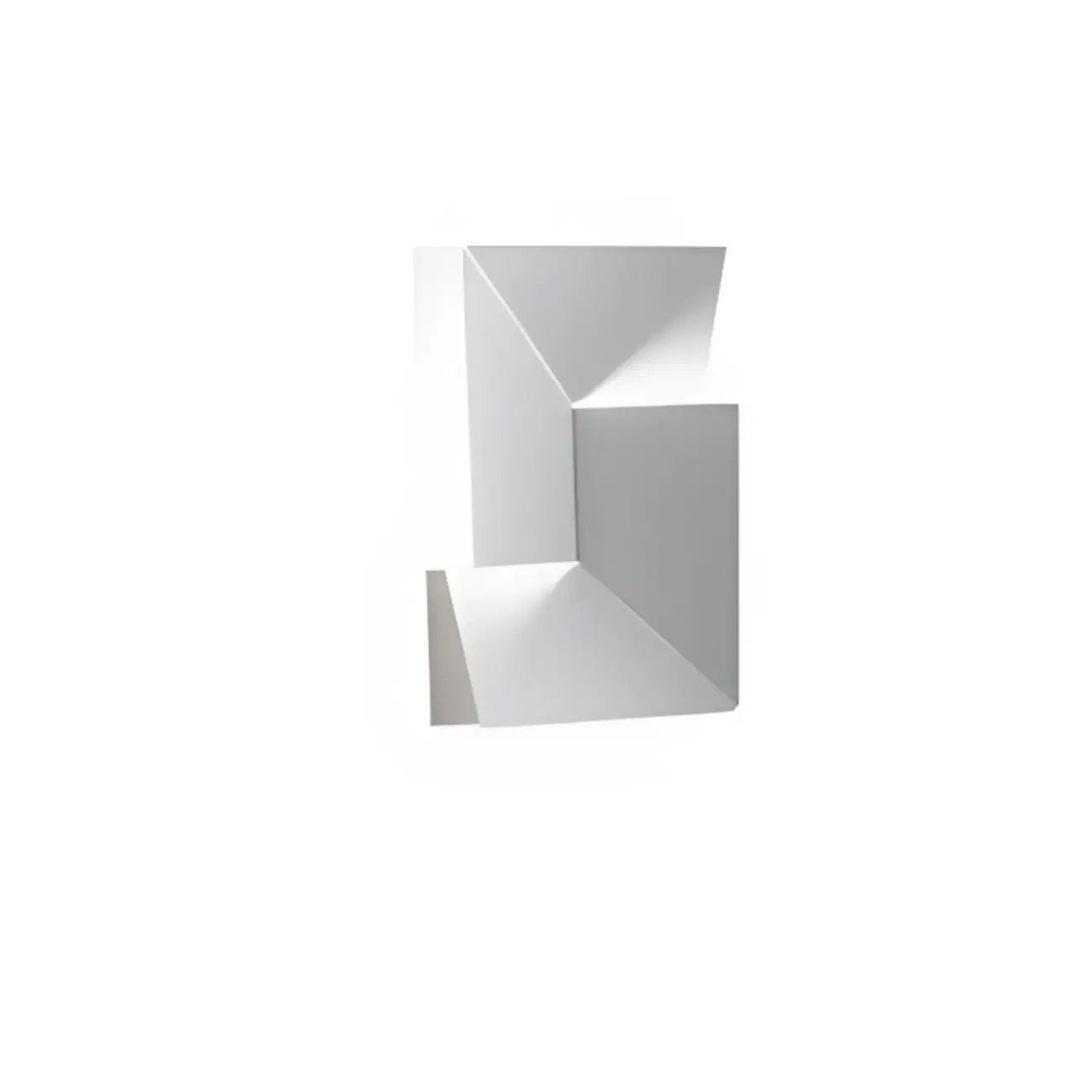 Art Decor White Geometric Metal LED Wall Sconce with Remote  Image - 6 | homeyfad