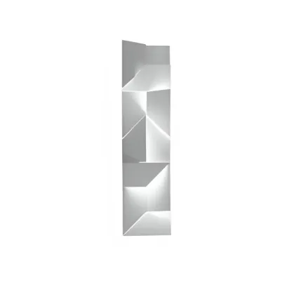 Art Decor White Geometric Metal LED Wall Sconce with Remote  Image - 7