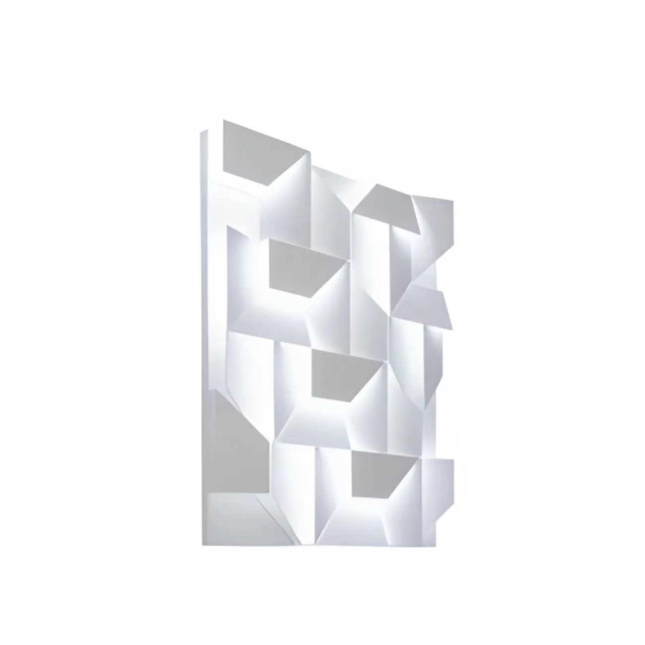 Art Decor White Geometric Metal LED Wall Sconce with Remote  Image - 8 | homeyfad